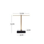 Black T Bar Earring Stand with Marble Base
