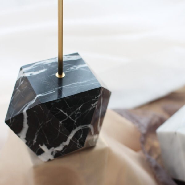 Brass T Bar Jewelry Display Stand with Marble Base for Necklace Earring 6