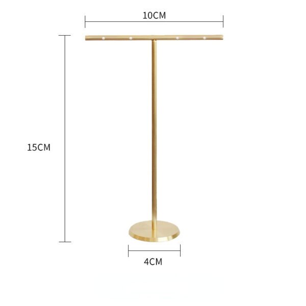 Gold Metal T Bar Earring Display Stand 3