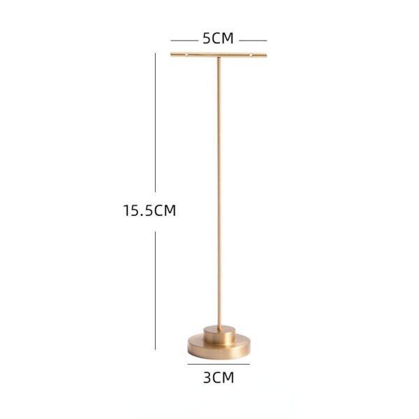 Gold Metal T Bar Earring Stand