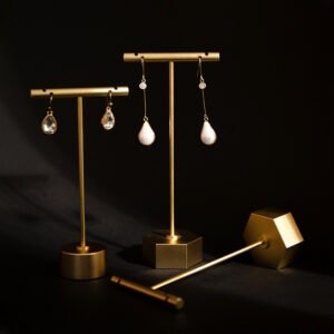 Gold T Bar Earring Display Stand