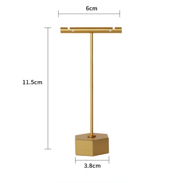 Gold T Bar Earring Display Stand