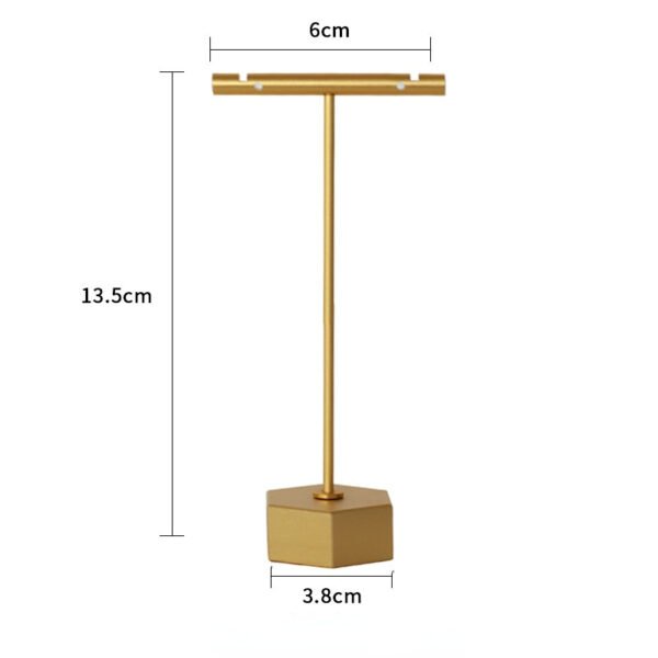 Gold T Bar Earring Display Stand