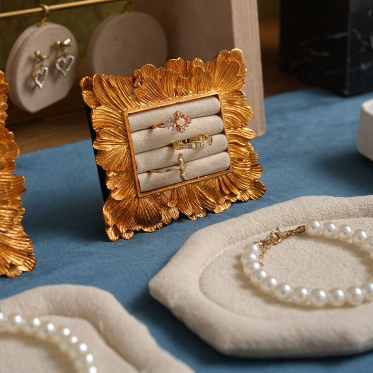 Vintage Square Ring Earring Display Frame Holder