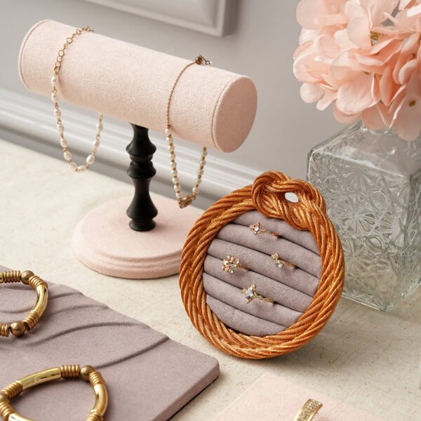 Rosa-lila minimalistische Schmuck-Display-Sets
