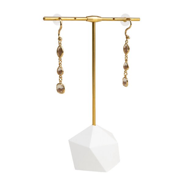 T Bar Earring Display Stand with Plaster Base 1