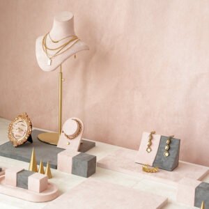 Velvet Jewelry Mannequin Display Stand for Necklace