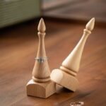 Vintage Wood Cone Ring Holder for Ring Display