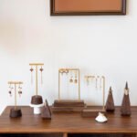 Walnut Wooden T bar Earring Display Stand 4