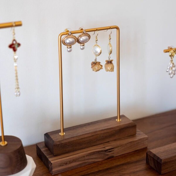 Walnut Wooden T bar Earring Display Stand 6