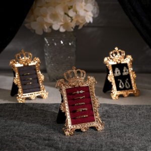 Crown Vinatage Earring Ring Frame Display Holder