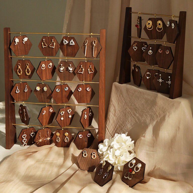 wooden earring display stand 6