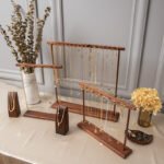 wooden necklace hanger stand 2