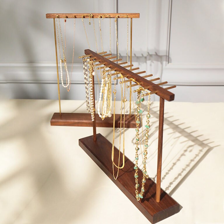 wooden necklace hanger stand 4