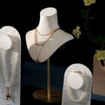 Portable White Acrylic Necklace Display Stand ()