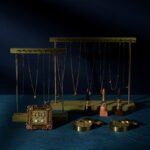 Samt-Messing-Halsketten-Armband-Ausstellungsständer ()