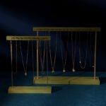 Samt-Messing-Halsketten-Armband-Ausstellungsständer