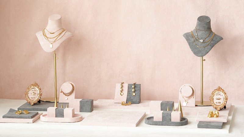 Velvet Jewelry Mannequin Display