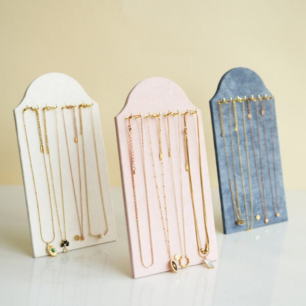 Velvet Necklace Display Board with Hooks ()