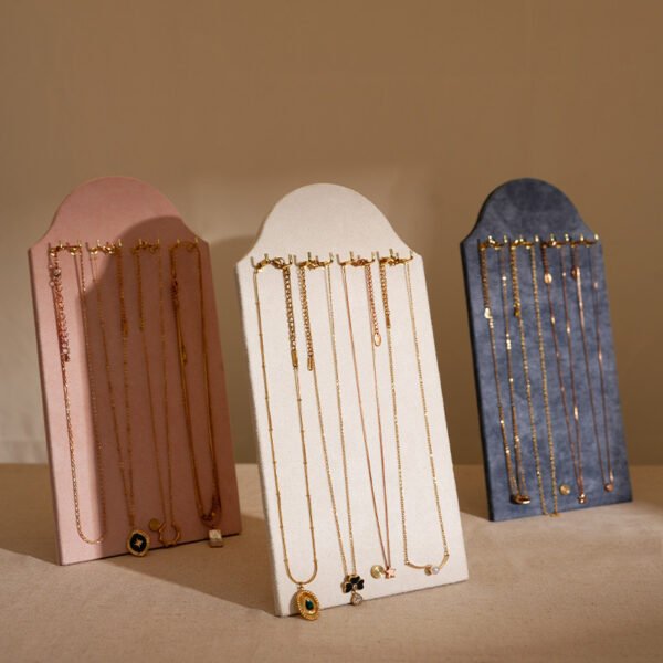 Velvet Necklace Display Board with Hooks ()
