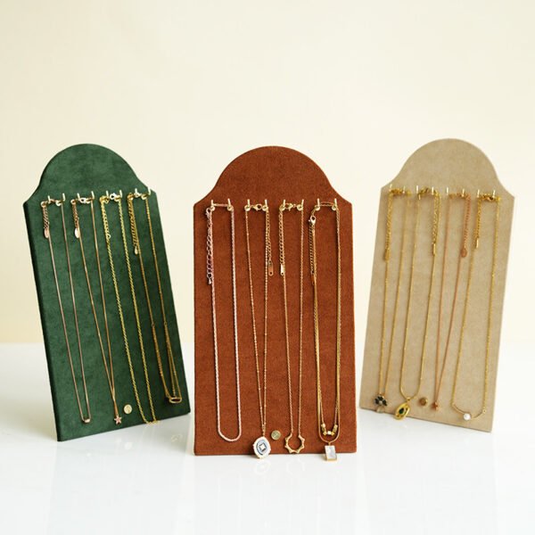 Velvet Necklace Display Board with Hooks ()