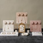 Velvet Necklace Display Stand with Round Pad ()