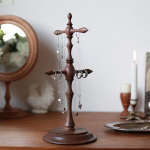 Vintage Baroque Wood Jewelry Display Stand ()