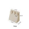 beige Velvet Necklace Display Stand with Round Pad ()