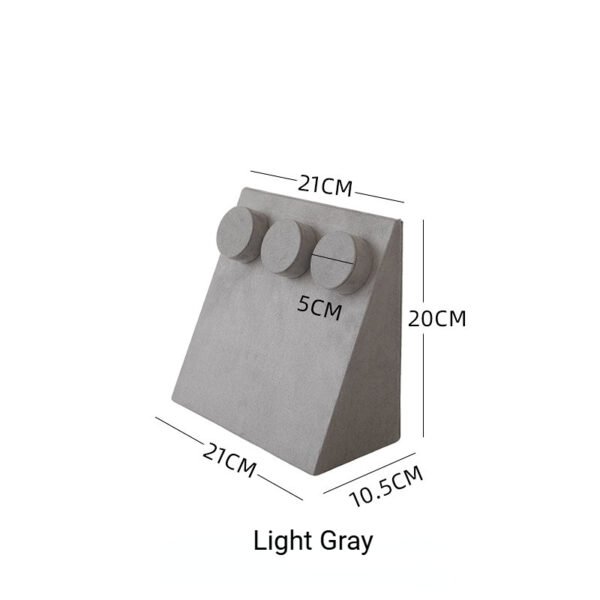 light gray Velvet Necklace Display Stand with Round Pad ()