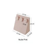 nude pink Velvet Necklace Display Stand with Round Pad ()