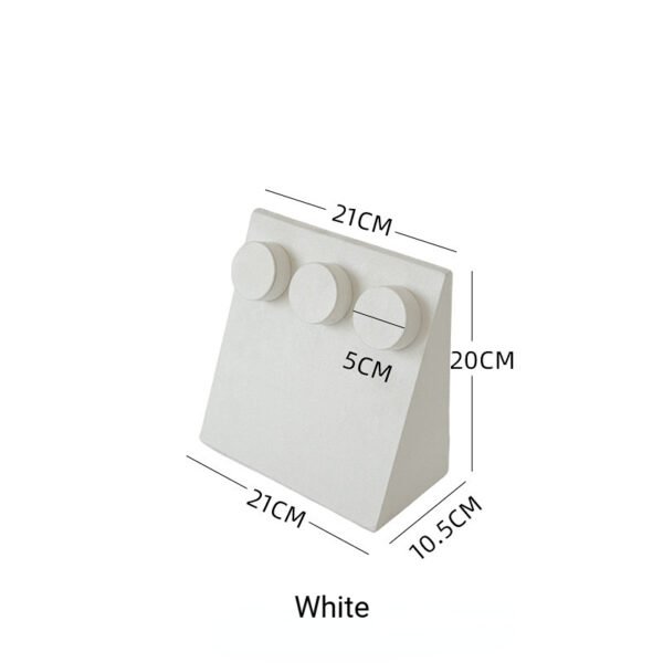 white Velvet Necklace Display Stand with Round Pad ()