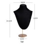 Black Velvet Necklace Bust Stand ()