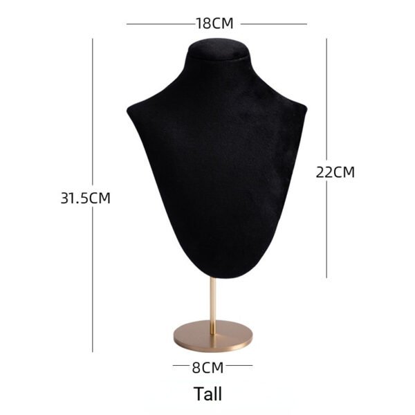 Black Velvet Necklace Bust Stand ()