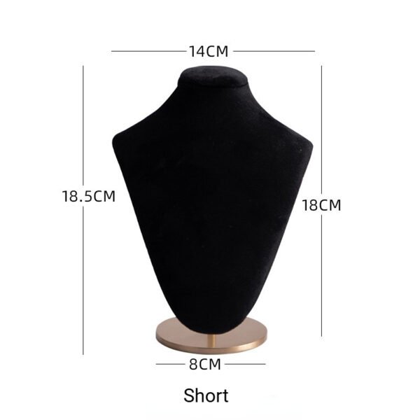 Black Velvet Necklace Bust Stand ()