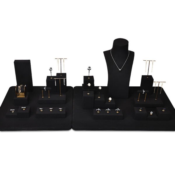 Black Velvet T Bar Earring Display Stand for Studs ()