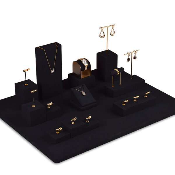 Black Velvet T Bar Earring Display Stand for Studs ()