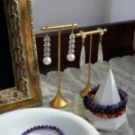 Gold Metal T Bar Earring Display Stand for Craft Shows ()