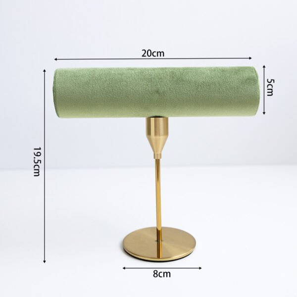 Green Tall T Bar Necklace and Bracelet Display Stand ()