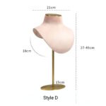 Pink Velvet Adjustable Display Bust Stand ()