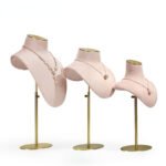 Pink Velvet Adjustable Display Bust Stand ()