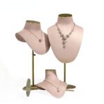 Pink Velvet Adjustable Display Bust Stand ()