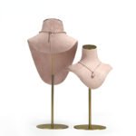 Pink Velvet Adjustable Display Bust Stand ()