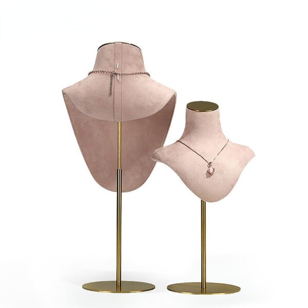 Pink Velvet Adjustable Display Bust Stand ()