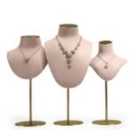 Pink Velvet Adjustable Display Bust Stand ()