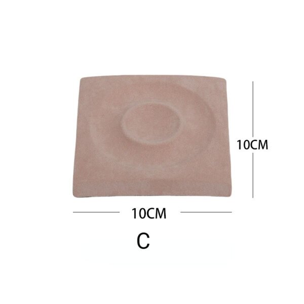 Rosa Samt-Schmuck-Display-Tablett für Ring, Halskette und Armband ()