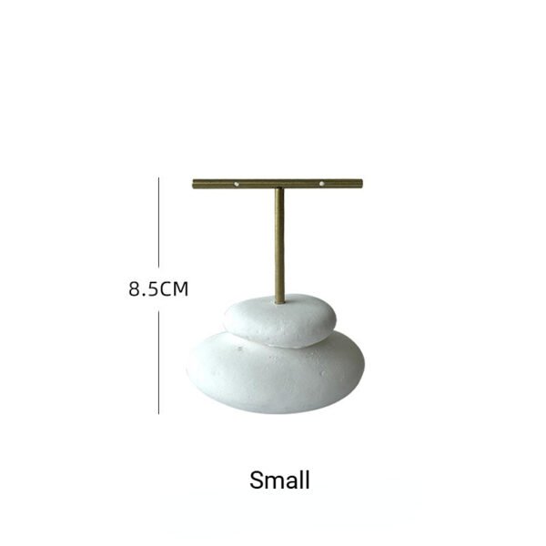 Small White T bar Earring Display Stand ()