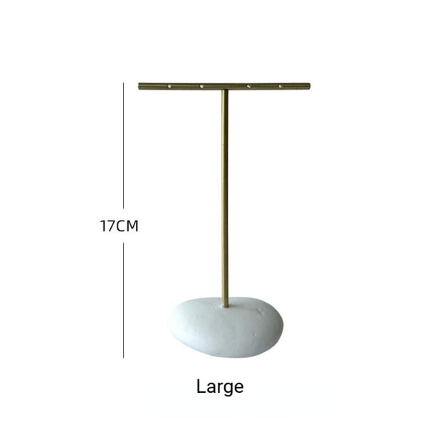 Small White T bar Earring Display Stand ()