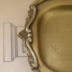 Vintage-Gold-Schmuck-Display-Tablett für Halsketten, Armbänder, Ringe ()