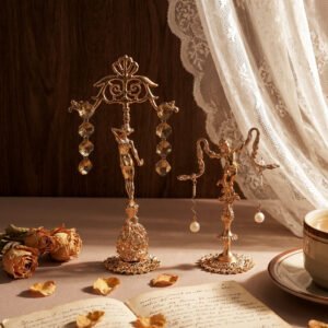 Vintage Gold Standing Up Earring Stands for Dangle Earring ()