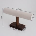 White T Bar Display Stand for Bangle Cuff Bracelet Watch ()